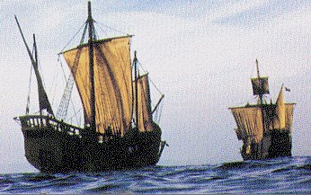 [Image 
of Pinta and Santa Maria]